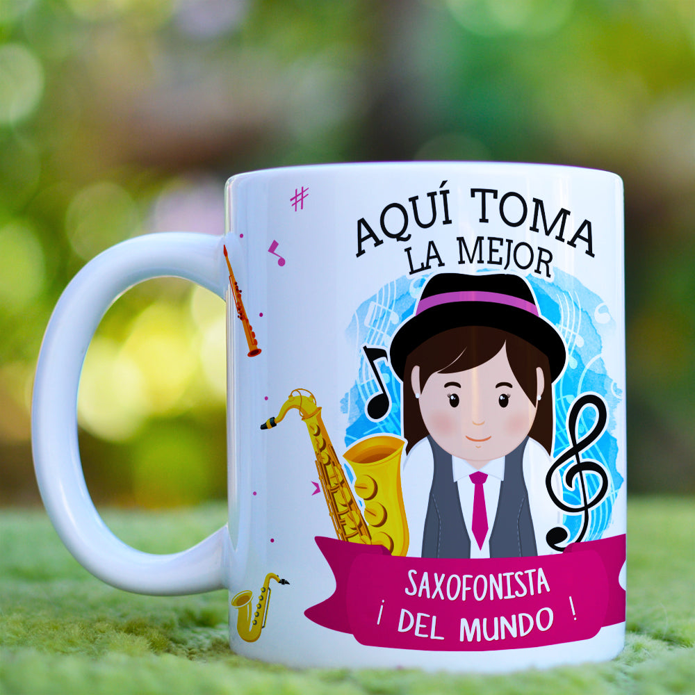 Taza Saxofonista El/Ella