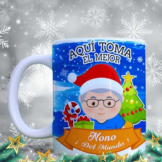 Taza Navidad Aquí Toma 11