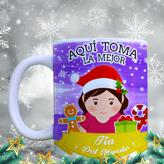 Taza Navidad Aquí Toma 14