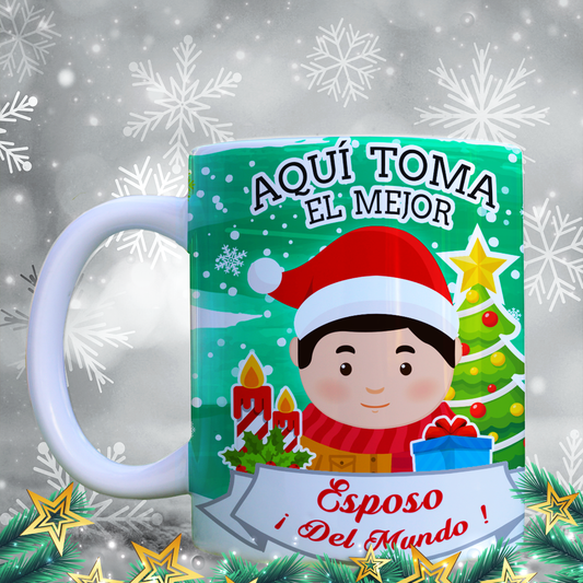 Taza Navidad Aquí Toma 15