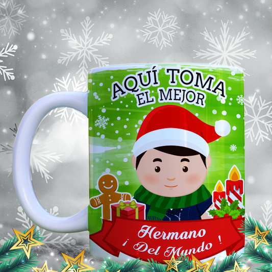 Taza Navidad Aquí Toma 03