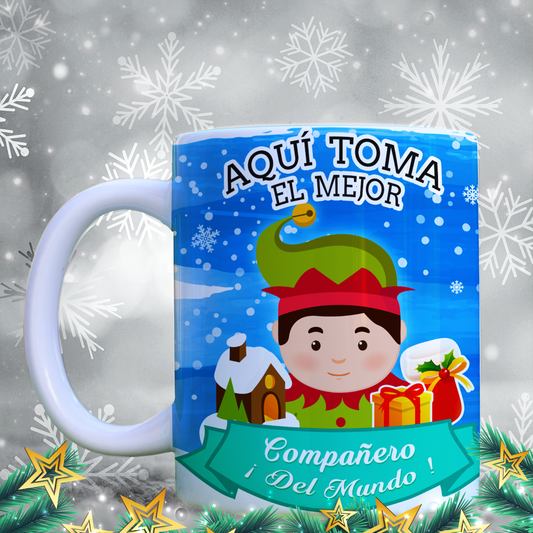 Taza Navidad Aquí Toma 06