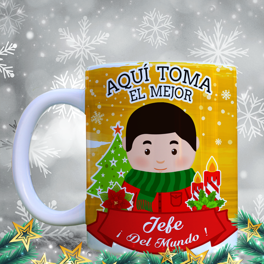 Taza Navidad Aquí Toma 09