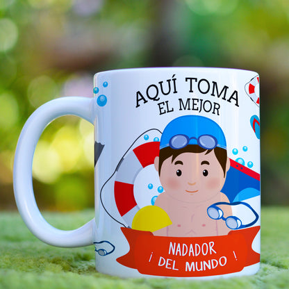 Taza Nadador El / Ella