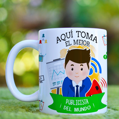 Taza Publicista El / Ella