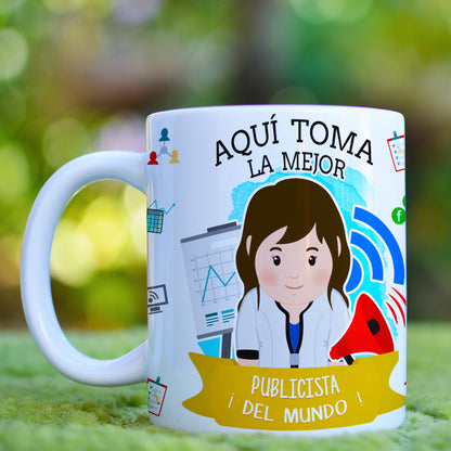 Taza Publicista El / Ella