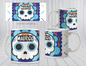 Taza Calavera Azul