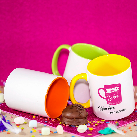 Tazas con Fondo de Color