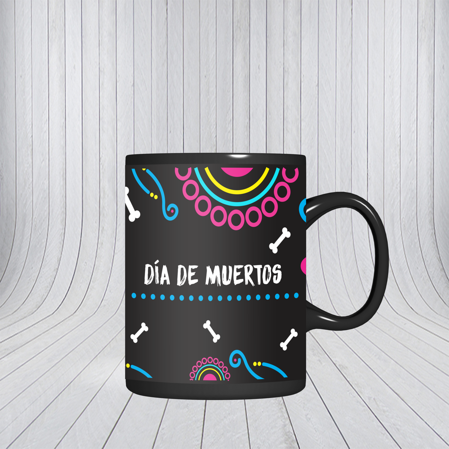 Taza Muertos Negra o Azul Marino