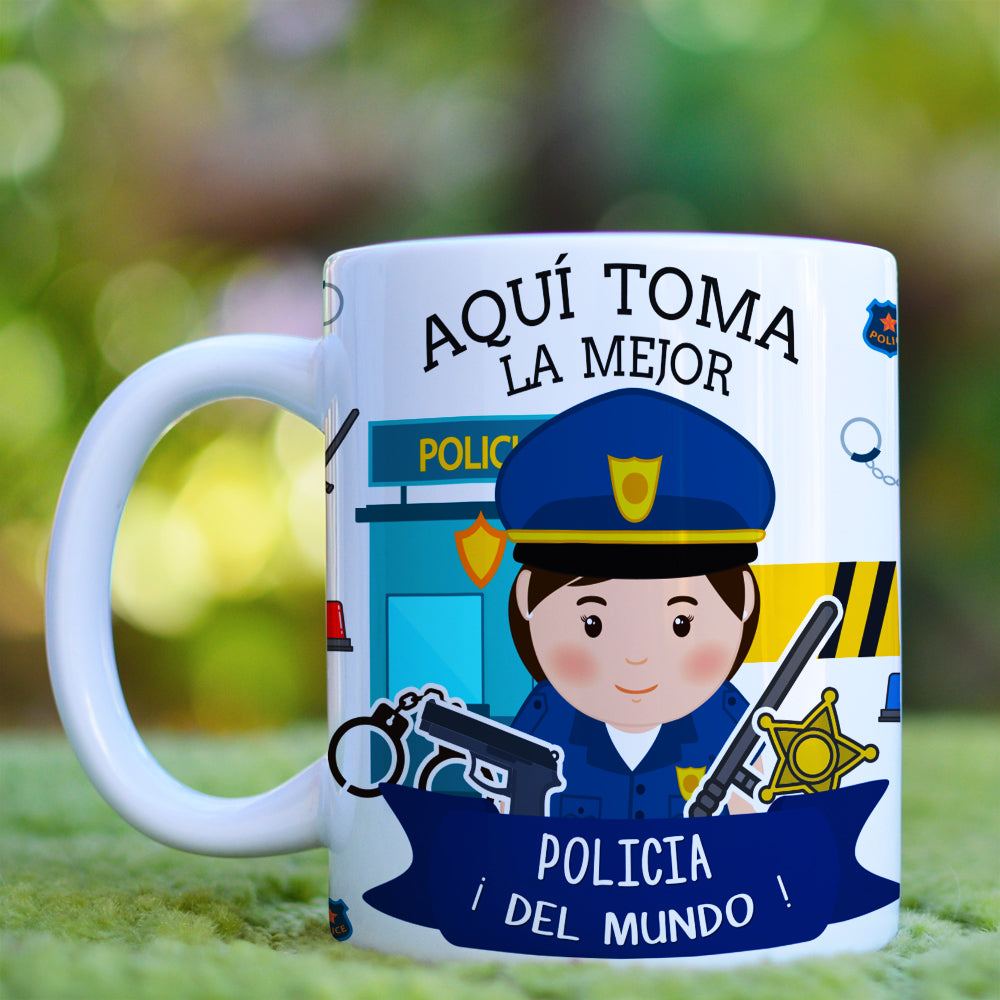 Taza Policia El / Ella