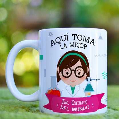 Taza Ing. Químico El / Ella